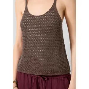 Women’s Glitter Effect Mesh Tank Top QS image-3