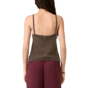 Women’s Glitter Effect Mesh Tank Top QS image-5