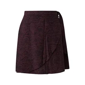 Short Flared Printed Wrap Skirt for Women QS image-0