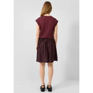 Short Flared Printed Wrap Skirt for Women QS image-4