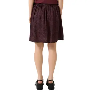 Short Flared Printed Wrap Skirt for Women QS image-5