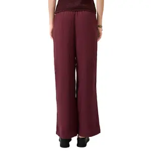 Wide Leg Chiffon Trousers Women QS image-5
