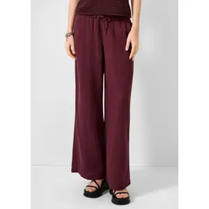 Wide Leg Chiffon Trousers Women QS image-6