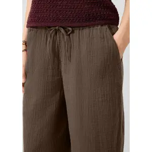 Wide Leg Chiffon Trousers Women QS image-3