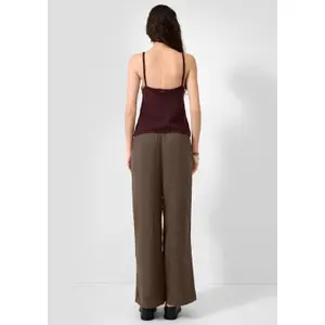 Wide Leg Chiffon Trousers Women QS image-4