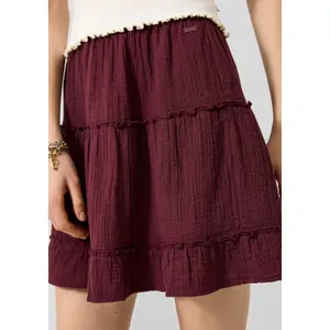 Women's Flared Ruffle Mini Skirt with Elasticated Waistband QS image-3