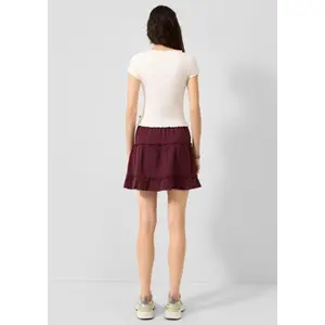 Women's Flared Ruffle Mini Skirt with Elasticated Waistband QS image-4