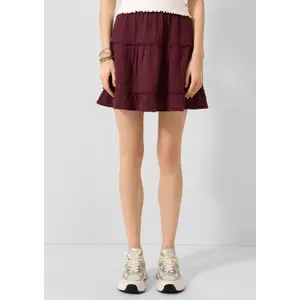 Women's Flared Ruffle Mini Skirt with Elasticated Waistband QS image-6