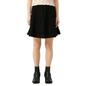 Light Cotton Flared Mini Skirt for Women QS image-2