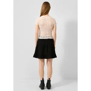 Light Cotton Flared Mini Skirt for Women QS image-4