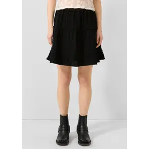 Light Cotton Flared Mini Skirt for Women QS image-6