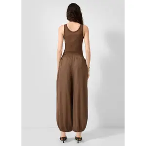 Soft Cotton Harem Trousers Women QS image-4