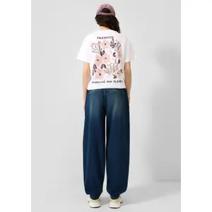 Womens Barrel Leg Jeans QS image-4
