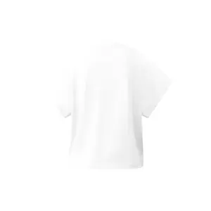 Camiseta de algodón con mangas ranglan e impresión frontal mujer QS image-1
