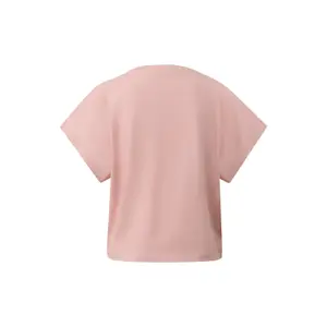 Camiseta de algodón con mangas ranglan e impresión frontal mujer QS image-1