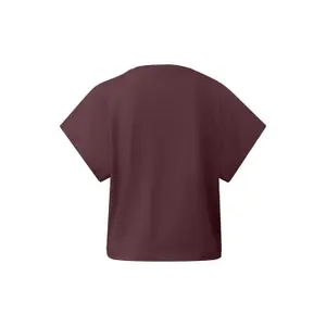 Camiseta de algodón con mangas ranglan e impresión frontal mujer QS image-1