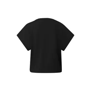 Camiseta de algodón con mangas ranglan e impresión frontal mujer QS image-1
