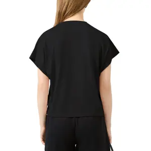 Camiseta de algodón con mangas ranglan e impresión frontal mujer QS image-5