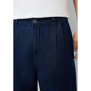 Plissé Denim Jeans QS image-1
