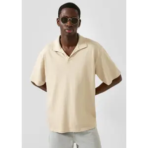 Linen Blend Jersey Polo QS image-6