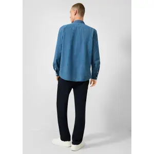 Jeans Skjorte med Kent Krave Broderi QS image-4