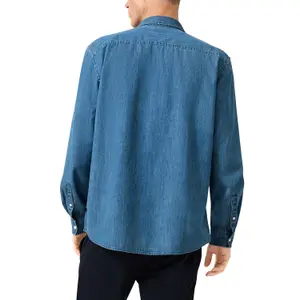 Jeans Skjorte med Kent Krave Broderi QS image-5