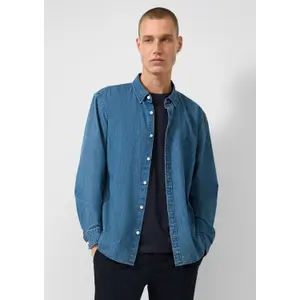 Jeans Skjorte med Kent Krave Broderi QS image-6