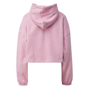 Women's Hooded Sweatshirt with Subtle Embroidery QS image-1