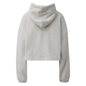 Women's Hooded Sweatshirt with Subtle Embroidery QS image-1