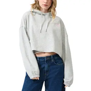 Women's Hooded Sweatshirt with Subtle Embroidery QS image-2
