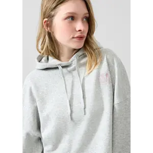 Women's Hooded Sweatshirt with Subtle Embroidery QS image-3