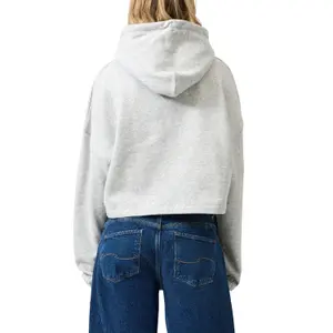 Women's Hooded Sweatshirt with Subtle Embroidery QS image-5