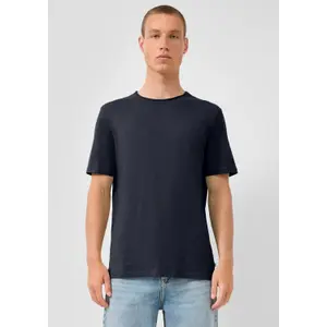 Camiseta de Corte Regular con Bordes Enrollados QS image-2
