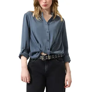 Knyttet bluse med kant dame QS Regular Fit image-2