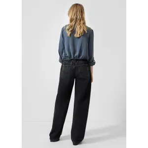 Knyttet bluse med kant dame QS Regular Fit image-4