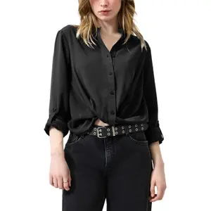 Knyttet bluse med kant dame QS Regular Fit image-2