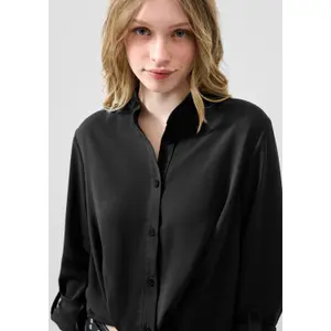 Knyttet bluse med kant dame QS Regular Fit image-3
