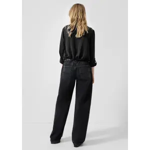 Knyttet bluse med kant dame QS Regular Fit image-4