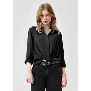 Knyttet bluse med kant dame QS Regular Fit image-6