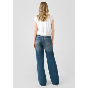 Bluse med elastisk kant til kvinder QS Loose Fit image-4