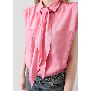 Bluse med elastisk kant til kvinder QS Loose Fit image-3