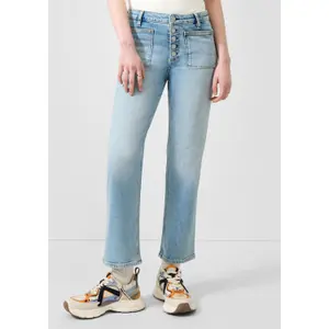 Catie High-Waisted Cropped Jeans Women QS image-6