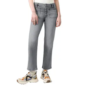 Catie High-Waisted Cropped Jeans Women QS image-2