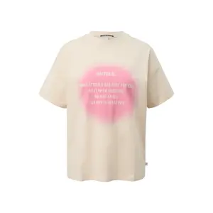 Women's Boyfriend Fit T-Shirt with Front Print QS image-0