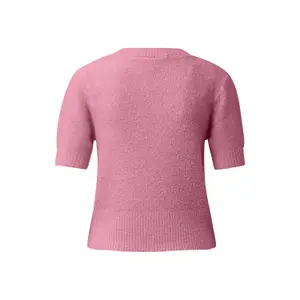 Kortærmet boucle strik bluse dame QS Regular Fit image-1