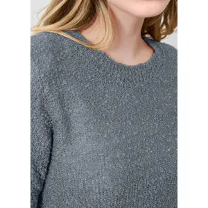 Kortærmet boucle strik bluse dame QS Regular Fit image-3