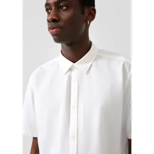 Striped Linen Blend Kent Collar Shirt QS image-1