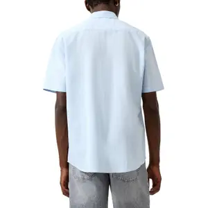 Striped Classic Fit Kent Collar Linen Blend Shirt QS image-3