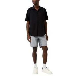 Striped Kent Collar Button-Up Shirt QS image-5