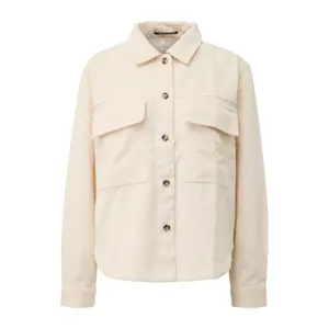 Casual Corduroy Overshirt with Patch Pockets for Women QS image-0